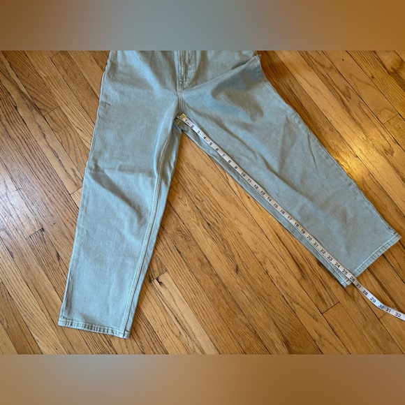 NWT Everlane Way High Straight Leg High Rise Jeans Green Size 30 - Picture 12 of 12